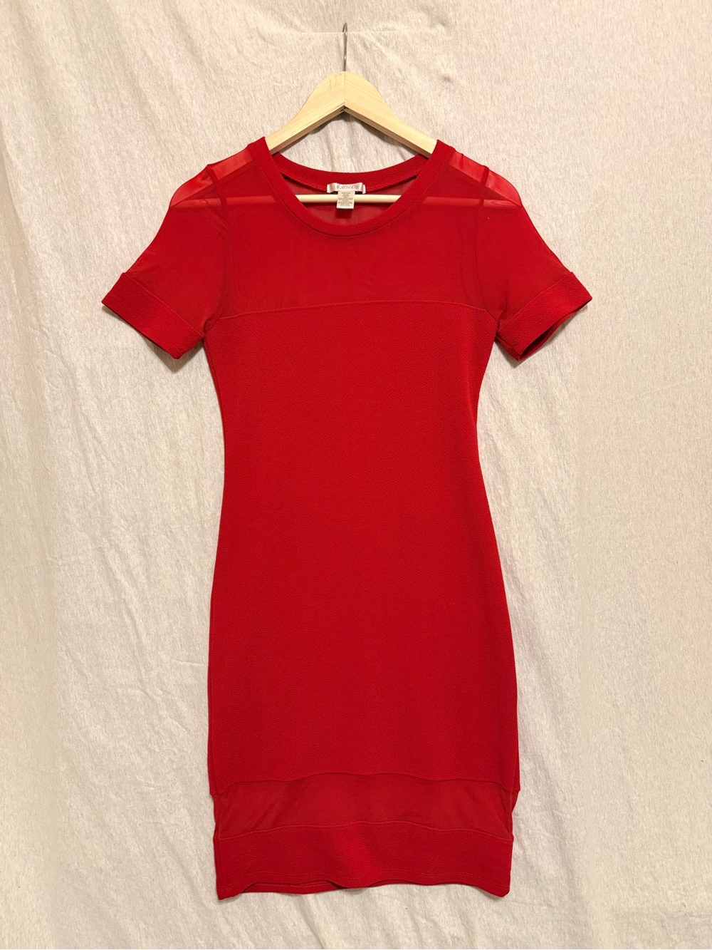 Bozzolo Red Short-Sleeve Mini Dress